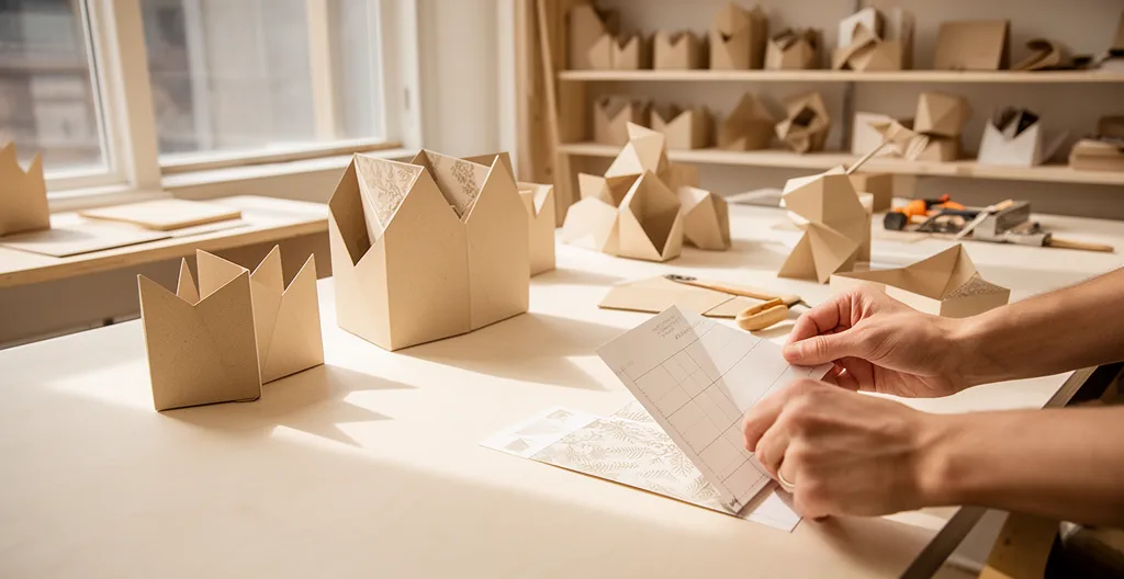 Transformation créative d'une carte de vœux en objet utile dans un atelier zéro déchet