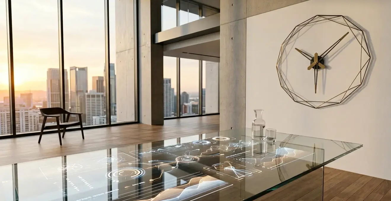 Tableau de bord moderne d'analyse temporelle des campagnes email avec graphiques colorés et horloge minimaliste