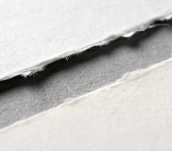 Comparaison tactile de différents grammages de papier montrant la texture et l'épaisseur