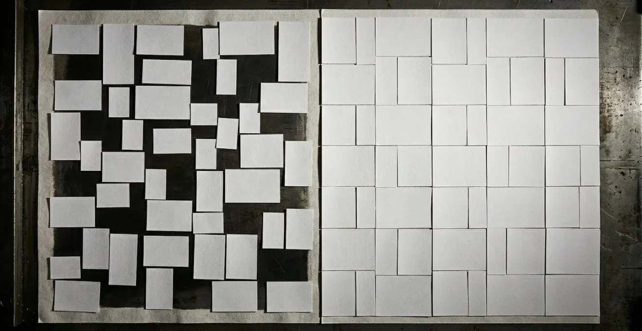 Visualisation de l'imposition sur feuille d'impression montrant l'optimisation des formats