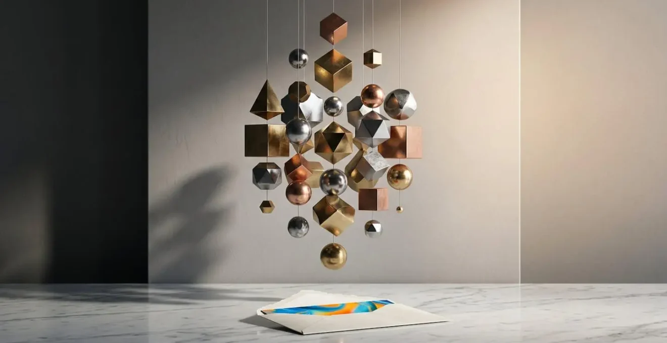 Bureau moderne avec calendrier abstrait et courbes de performance temporelles sans texte visible